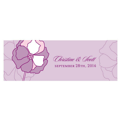 Pinwheel Poppy Small Rectangular Tag Purple