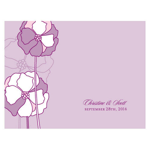 Pinwheel Poppy Note Card Purple