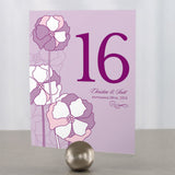 Pinwheel Poppy Table Number Numbers 1-12 Purple