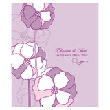 Pinwheel Poppy Rectangular Label Purple