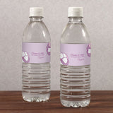 Pinwheel Poppy Water Bottle Label Purple