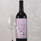 Pinwheel Poppy Wine Label Purple