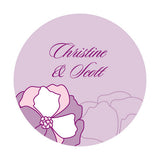 Pinwheel Poppy Small Sticker Purple