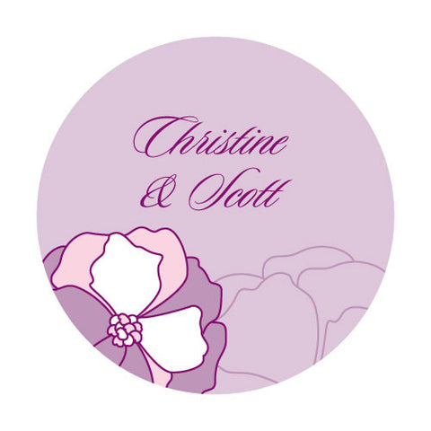 Pinwheel Poppy Small Sticker Purple
