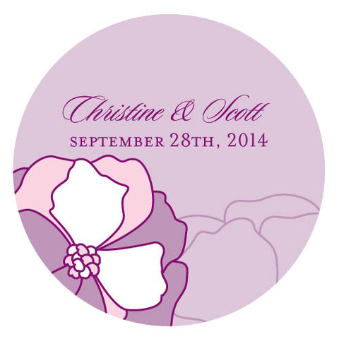 Pinwheel Poppy Large Sticker Purple