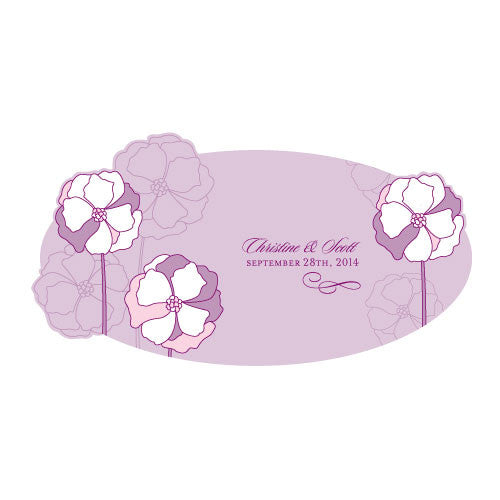 Pinwheel Poppy Large Cling Purple