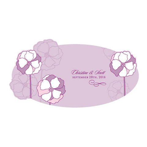 Pinwheel Poppy Large Cling Purple