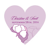 Pinwheel Poppy Heart Sticker Purple