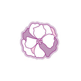 Pinwheel Poppy Diecut Sticker Purple