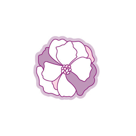 Pinwheel Poppy Diecut Sticker Purple