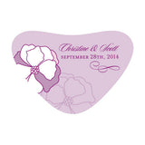 Pinwheel Poppy Heart Container Sticker Purple