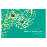 Perfect Peacock Large Rectangular Tag Lavender
