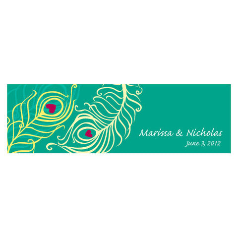 Perfect Peacock Small Rectangular Tag Lavender