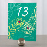 Perfect Peacock Table Number Numbers 1-12 Lavender