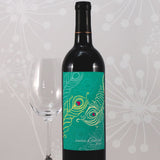 Perfect Peacock Wine Label Lavender