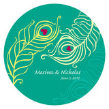 Perfect Peacock Small Sticker Lavender