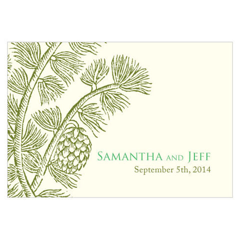 Evergreen Large Rectangular Tag Willow Green