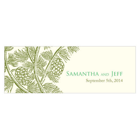 Evergreen Small Rectangular Tag Willow Green