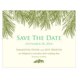 Evergreen Save The Date Card Willow Green