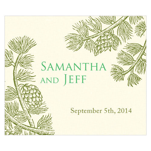 Evergreen Rectangular Label Willow Green