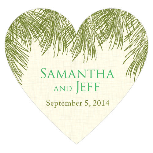 Evergreen Heart Sticker Willow Green