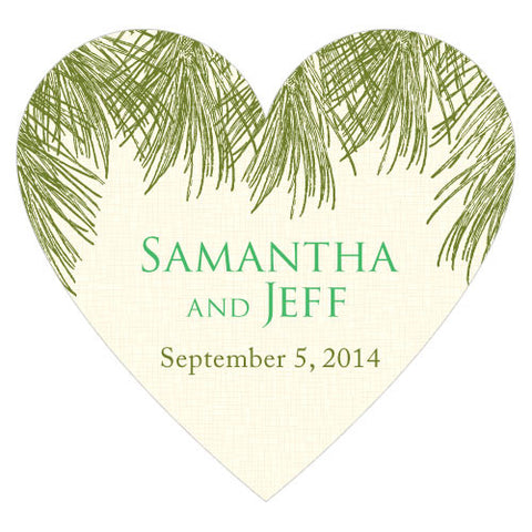 Evergreen Heart Sticker Willow Green