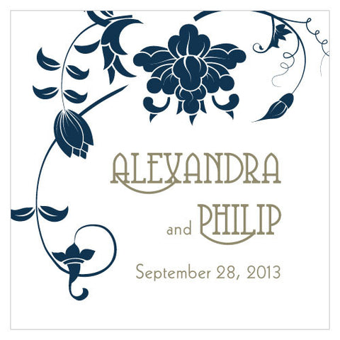 Floral Orchestra Square Tag Lavender