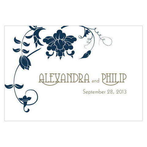 Floral Orchestra Large Rectangular Tag Lavender