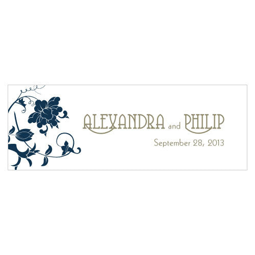 Floral Orchestra Small Rectangular Tag Lavender
