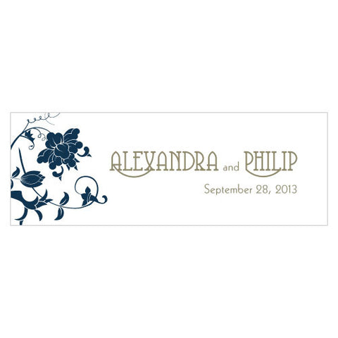Floral Orchestra Small Rectangular Tag Lavender