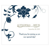 Floral Orchestra Rectangular Label Lavender