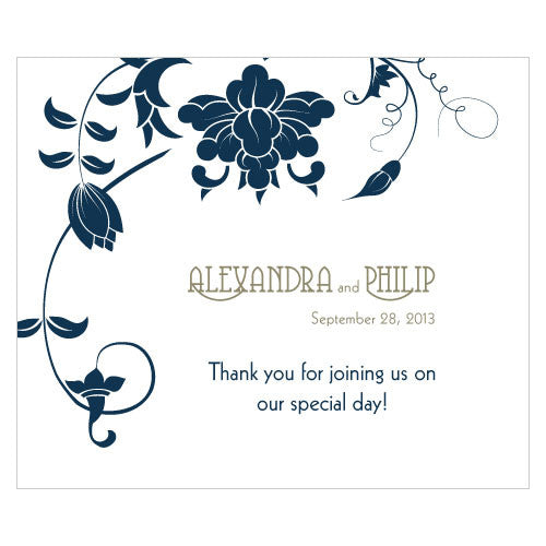 Floral Orchestra Rectangular Label Lavender