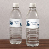 Floral Orchestra Water Bottle Label Lavender