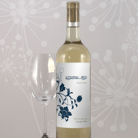 Floral Orchestra Wine Label Lavender