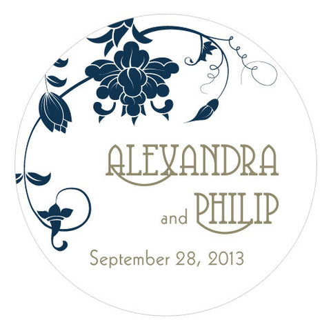Floral Orchestra Large Sticker Lavender