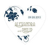 Floral Orchestra Heart Sticker Lavender