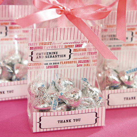 Personalized Cellophane Candy  Bag Insert Red