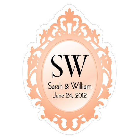 Mirror Frame Sticker Peach