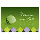 Golf Large Rectangular Tag Classical Green Gradient