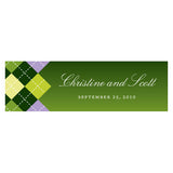 Golf Small Rectangular Tag Classical Green Gradient