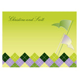 Golf Note Card Classical Green Gradient