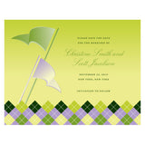 Golf Save The Date Card Classical Green Gradient