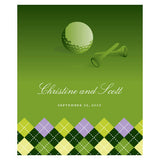 Golf Rectangular Label Classical Green Gradient