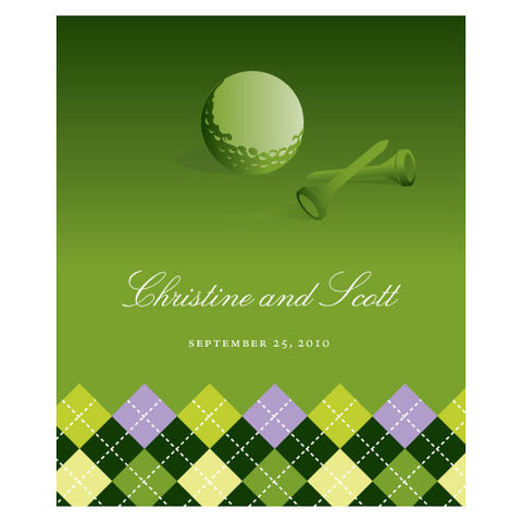 Golf Rectangular Label Classical Green Gradient