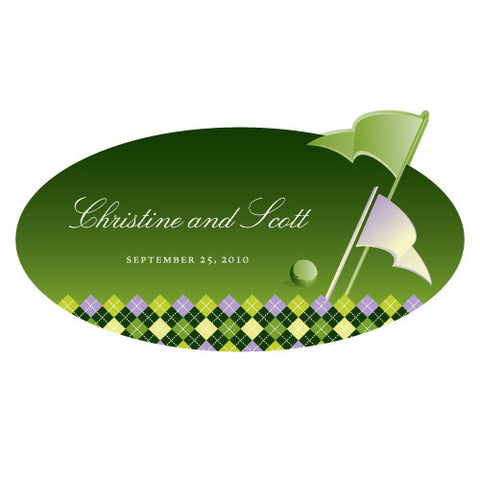 Golf Large Cling Classical Green Gradient