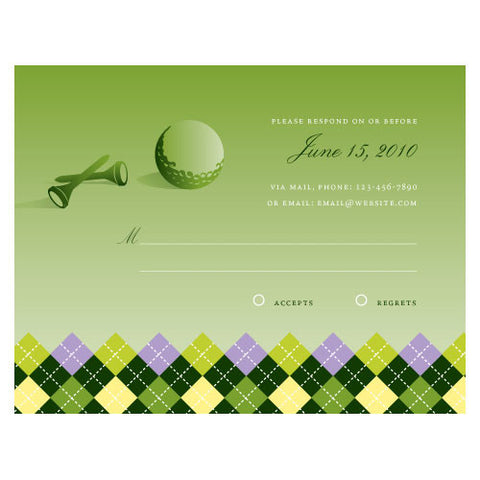Golf RSVP Classical Green Gradient