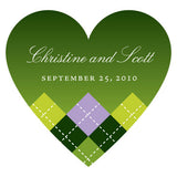Golf Heart Sticker Classical Green Gradient