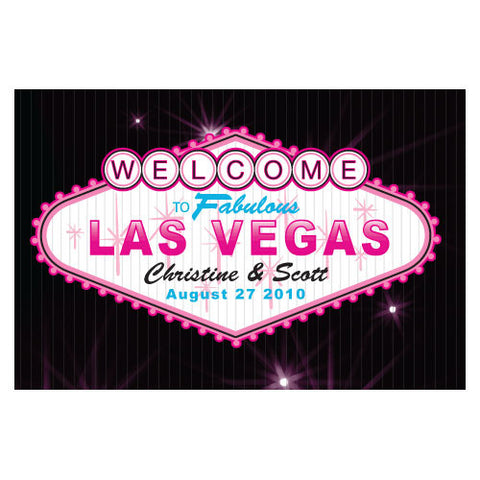 Las Vegas Large Rectangular Tag Dark Pink