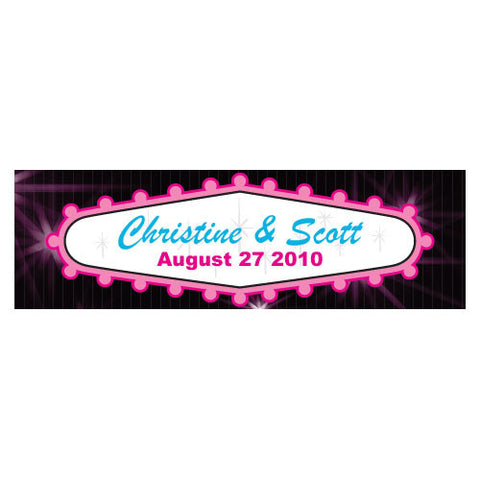 Las Vegas Small Rectangular Tag Dark Pink