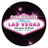 Las Vegas Small Sticker Dark Pink